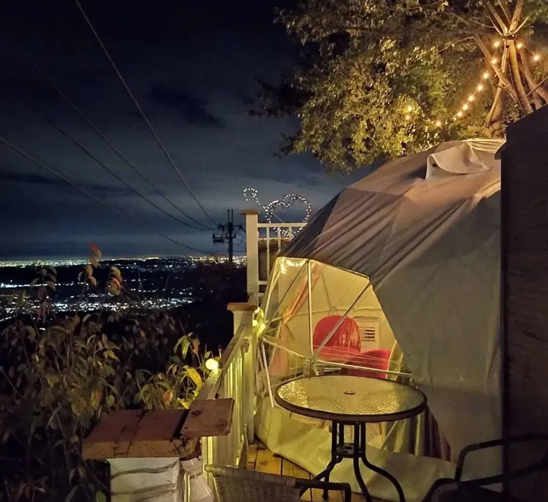 兩人陽台夜景球帳(帳內有衛浴)