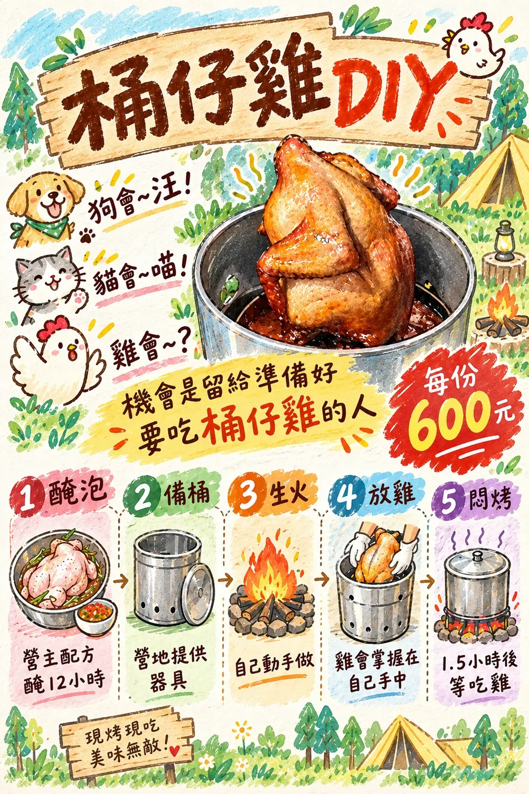 手作課：桶仔雞