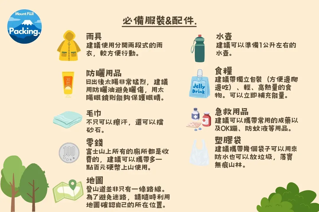 挑戰富士山丨裝備建議