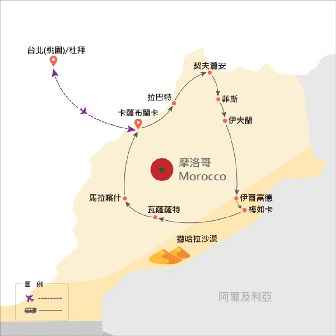 地圖僅提供路線示意參考,並未依照比例繪製,請見諒。-