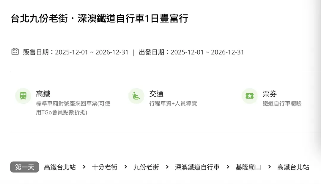 【高鐵新北假期】九份老街．深澳鐵道自行車1日豐富行-2