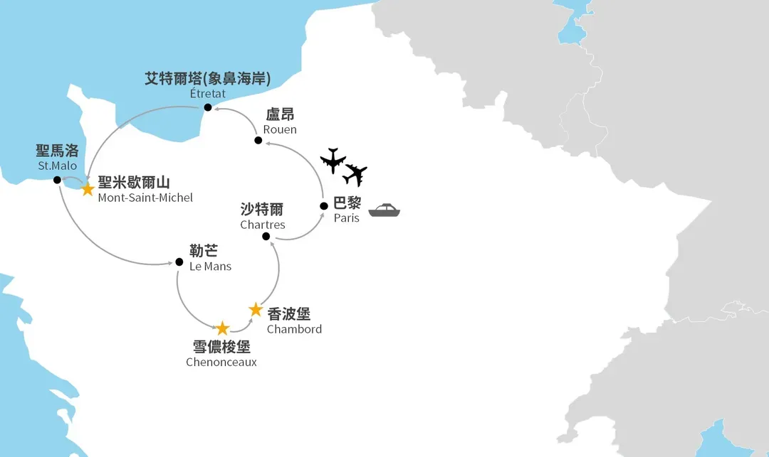雄獅旅遊, 法國旅遊,北法聖米歇爾