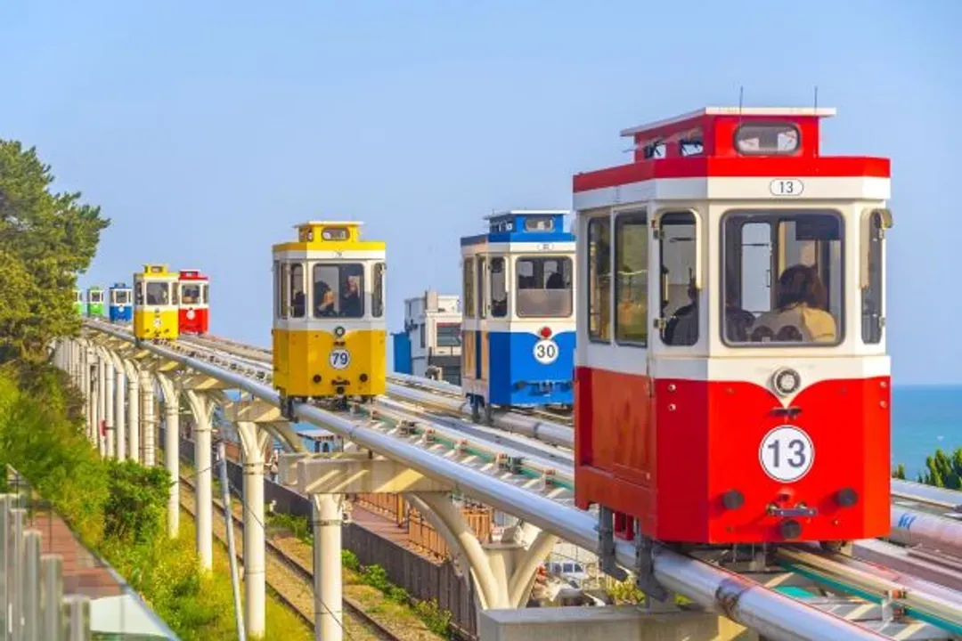 海雲台:天空膠囊列車+汗蒸幕
