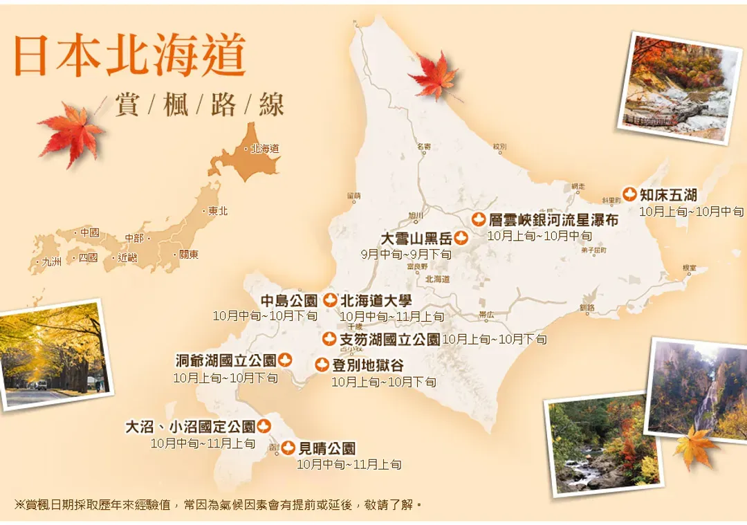 【黃金之秋北海道５日】函館百萬夜景、香雪園、大沼紅葉遊船、企鵝散步、銀杏大道、洞爺彩燈隧道、螃蟹溫泉[含稅簽]-6