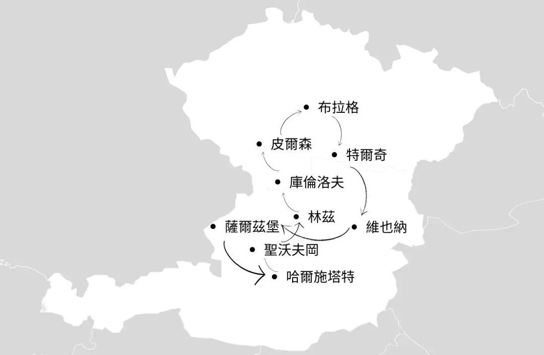 奧捷地圖