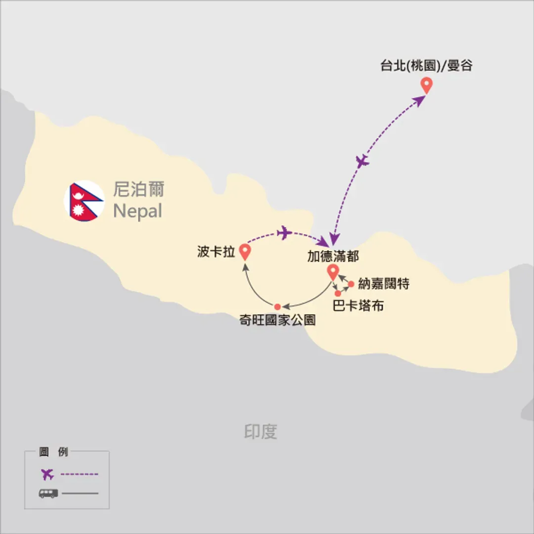 地圖僅提供路線示意參考，並未依照比例繪製，請見諒。-