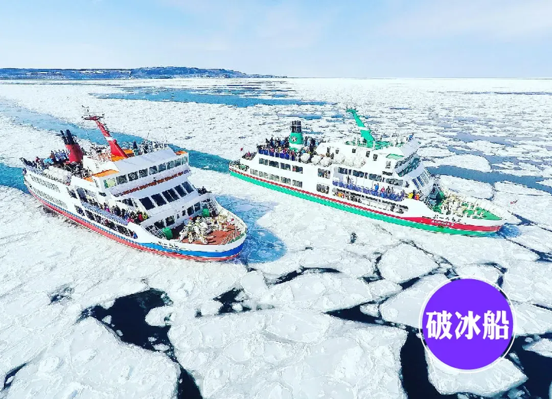 高雄出發雪夢幻北海道破冰船5日.阿寒湖冰上釣魚.流冰精靈.層雲峽冰瀑祭.北見狐狸村.三大螃蟹吃到飽(入住三溫泉)