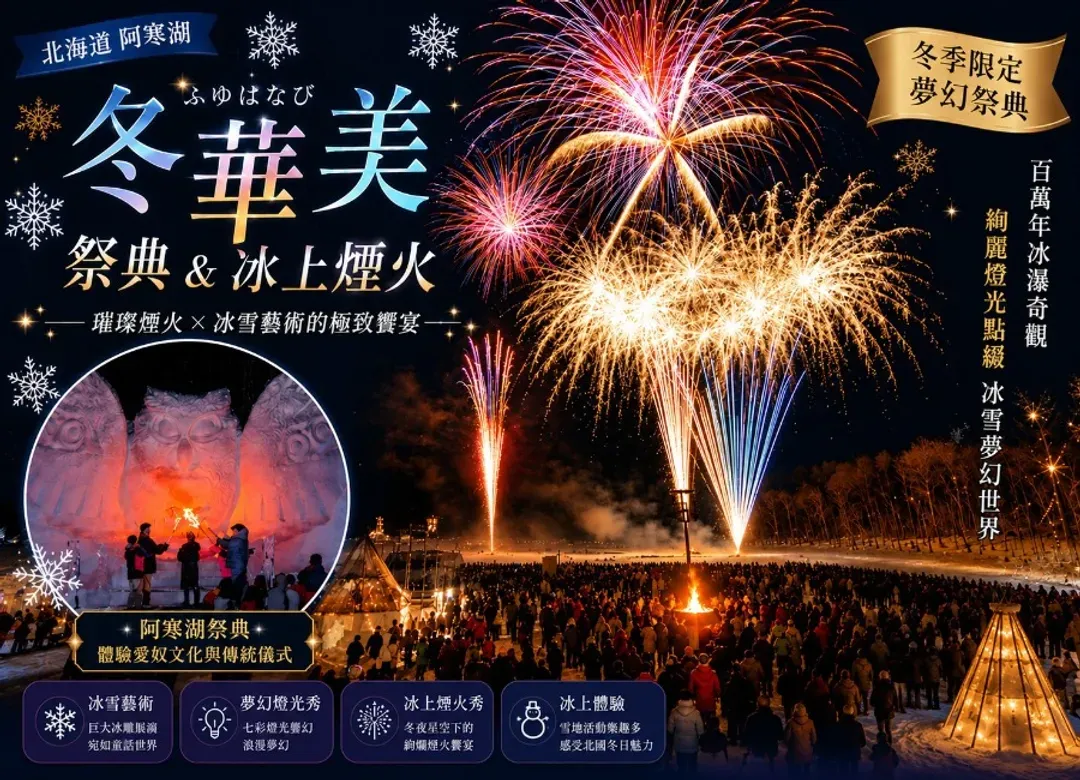 高雄出發雪夢幻北海道破冰船5日.阿寒湖冰上釣魚.流冰精靈.層雲峽冰瀑祭.北見狐狸村.三大螃蟹吃到飽(入住三溫泉)-7