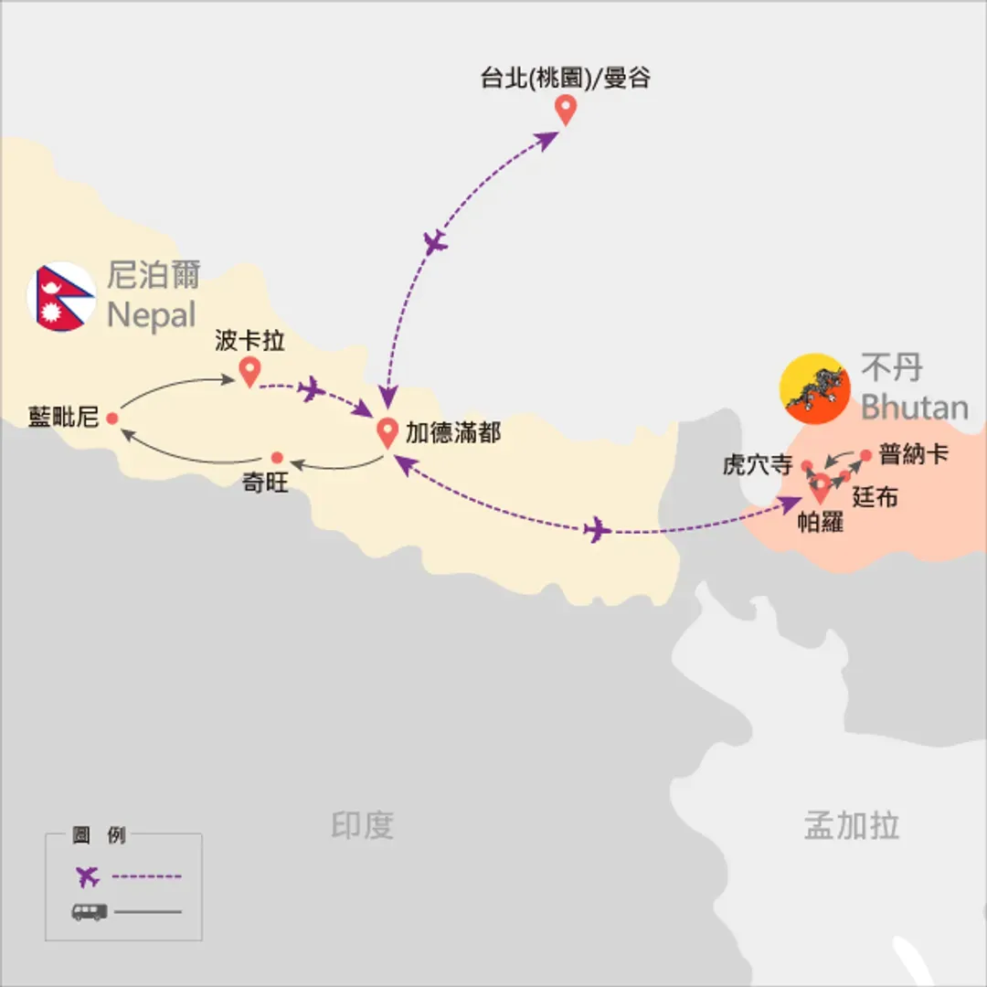 地圖僅提供路線示意參考，並未依照比例繪製，請見諒。-