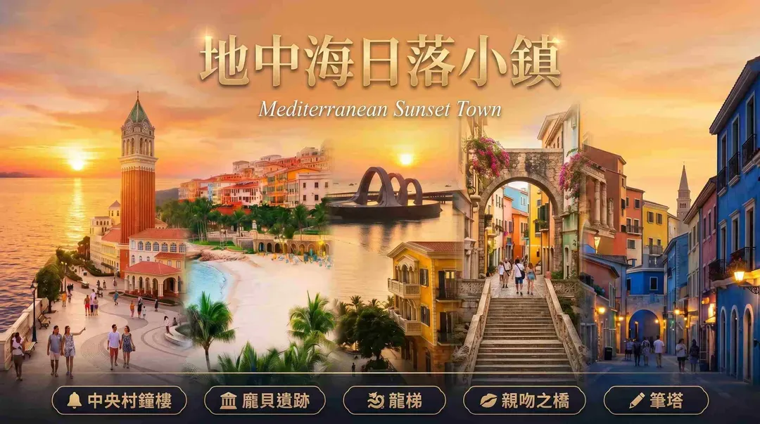 地中海日落小鎮漫遊
