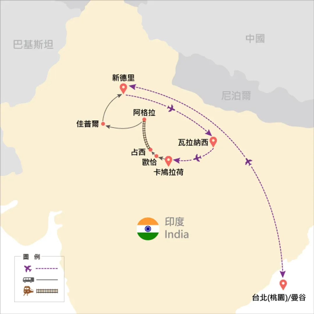 地圖僅提供路線示意參考，並未依照比例繪製，請見諒。-