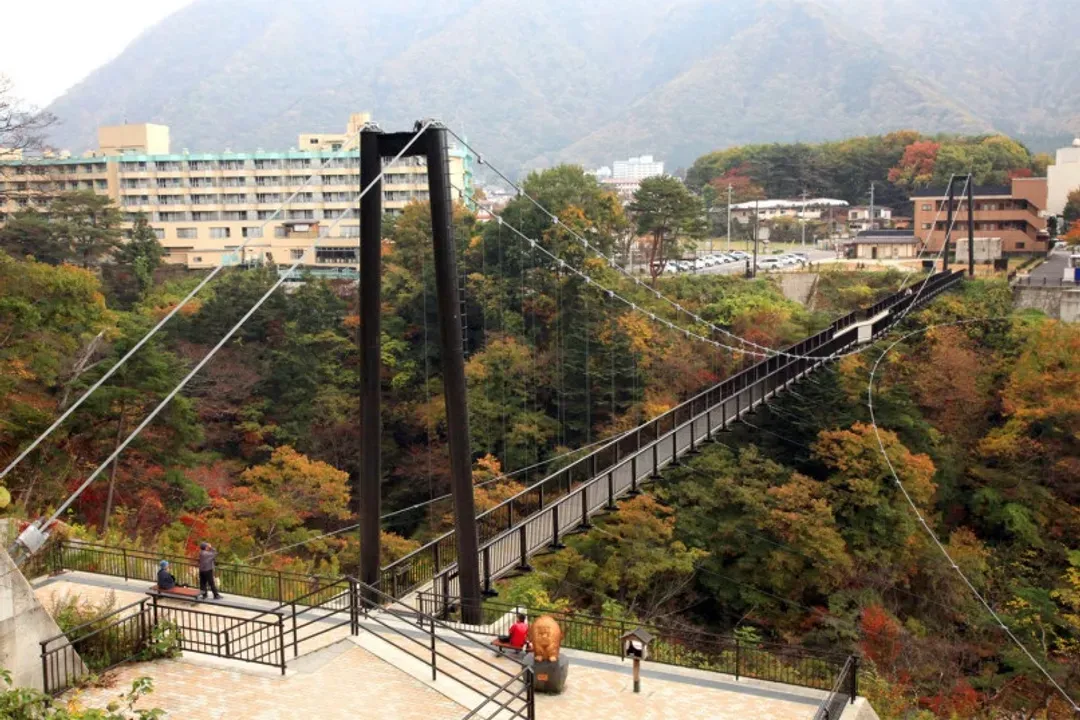 照片取自栃木県観光物産協会官網-鬼怒楯岩大吊橋(紅葉)