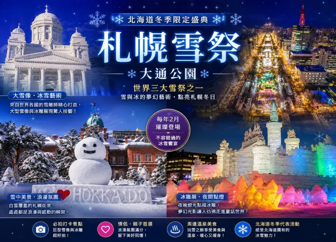 雪戀北海道5日.函館夜景纜車.爆萌企鵝.玩雪三合一.浪漫小樽運河.洋菓子下午茶.洞爺湖.札幌白雪彩燈.三大螃蟹吃到飽-12