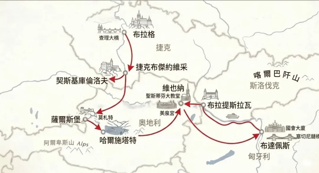 奧捷斯匈地圖