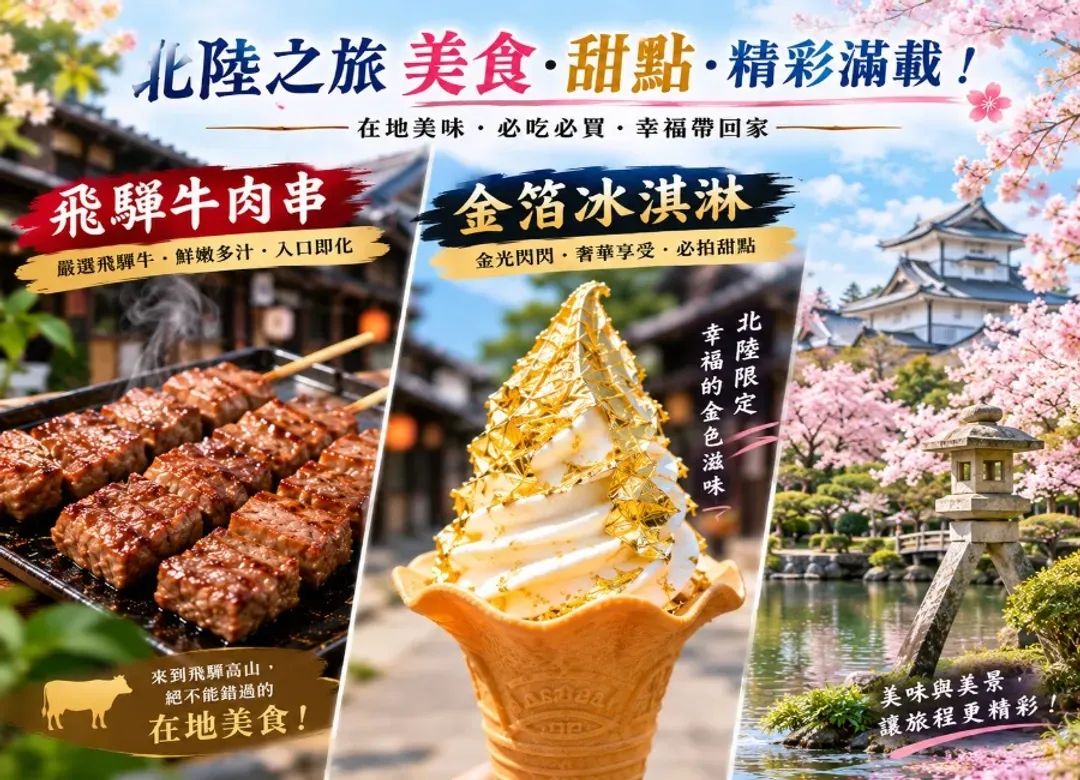 愛上立山黑部雙溫泉5日.下呂溫泉.戀愛神社.上高地.白川鄉合掌村.兼六園.櫻花芝櫻.金箔冰淇淋.飛驒牛料理-8