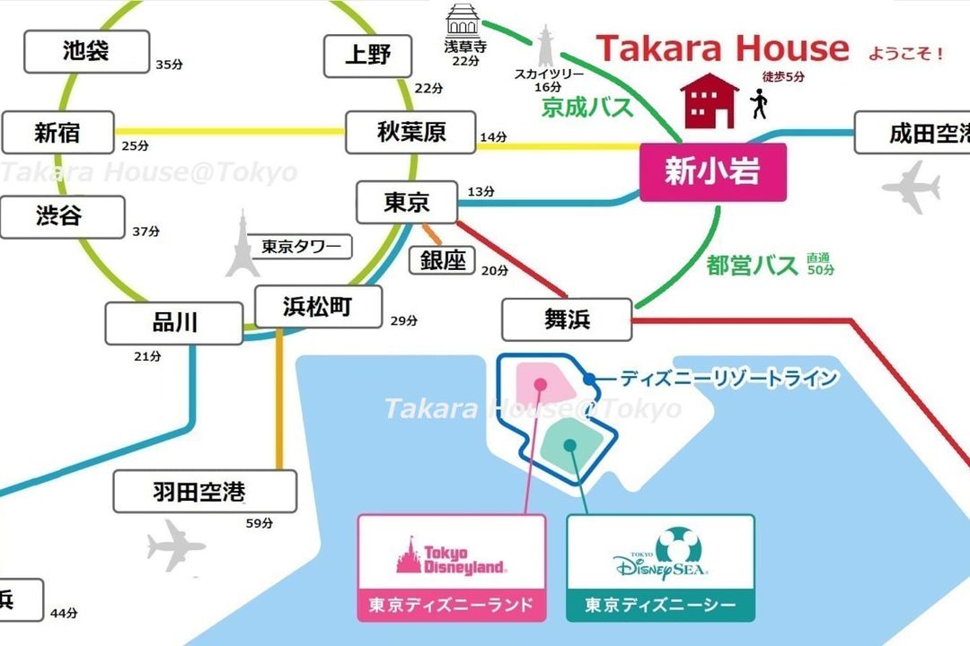 【電車和巴士 / 主な駅＆観光スポット】
