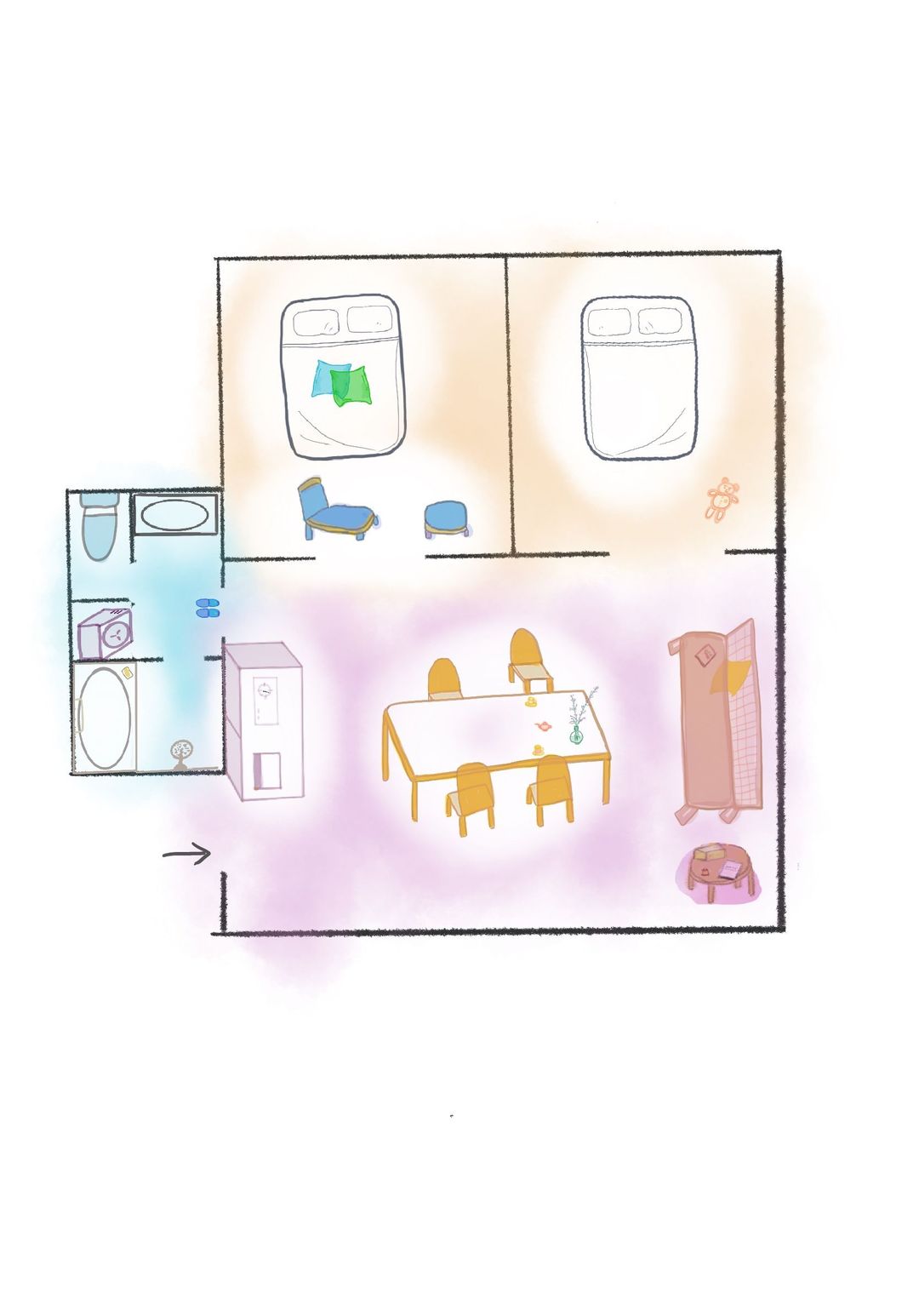 Near Ueno/Asakusa#3mins to Skytree#60㎡ cozy room  A