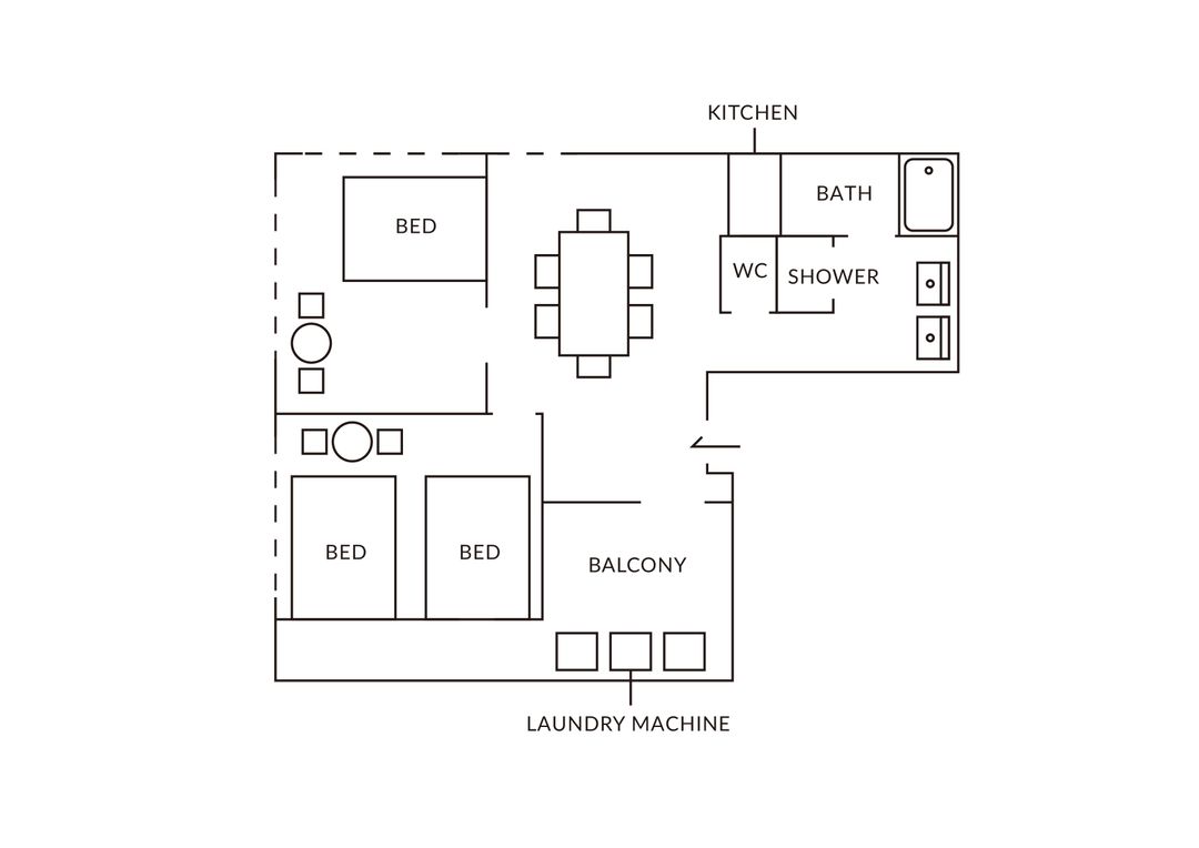 Design hotel near Ueno/Asakusa with 2 bedrooms
