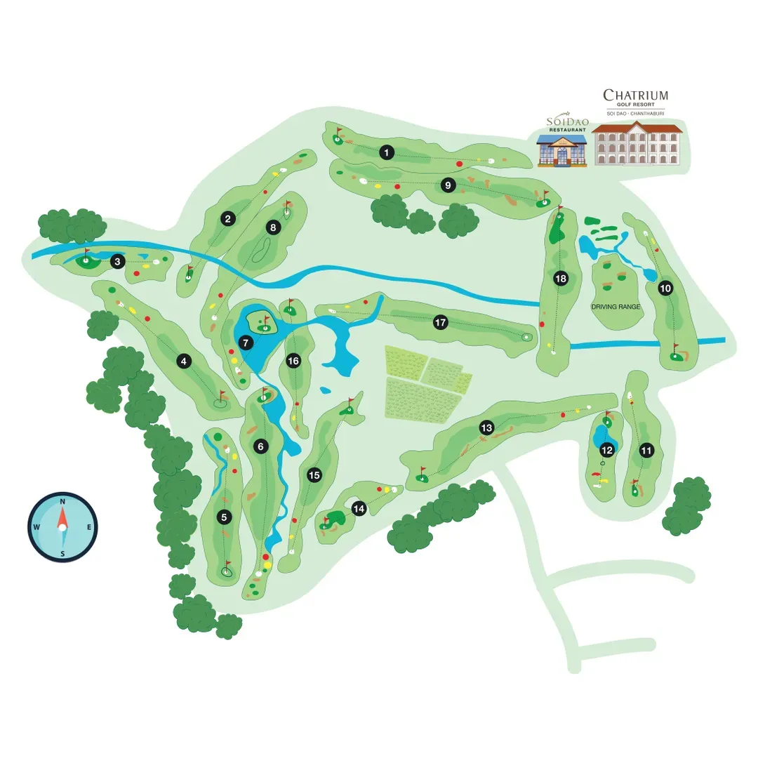 察殿索伊道高爾夫度假酒店 (Chatrium Golf Resort Soi Dao Chanthaburi)