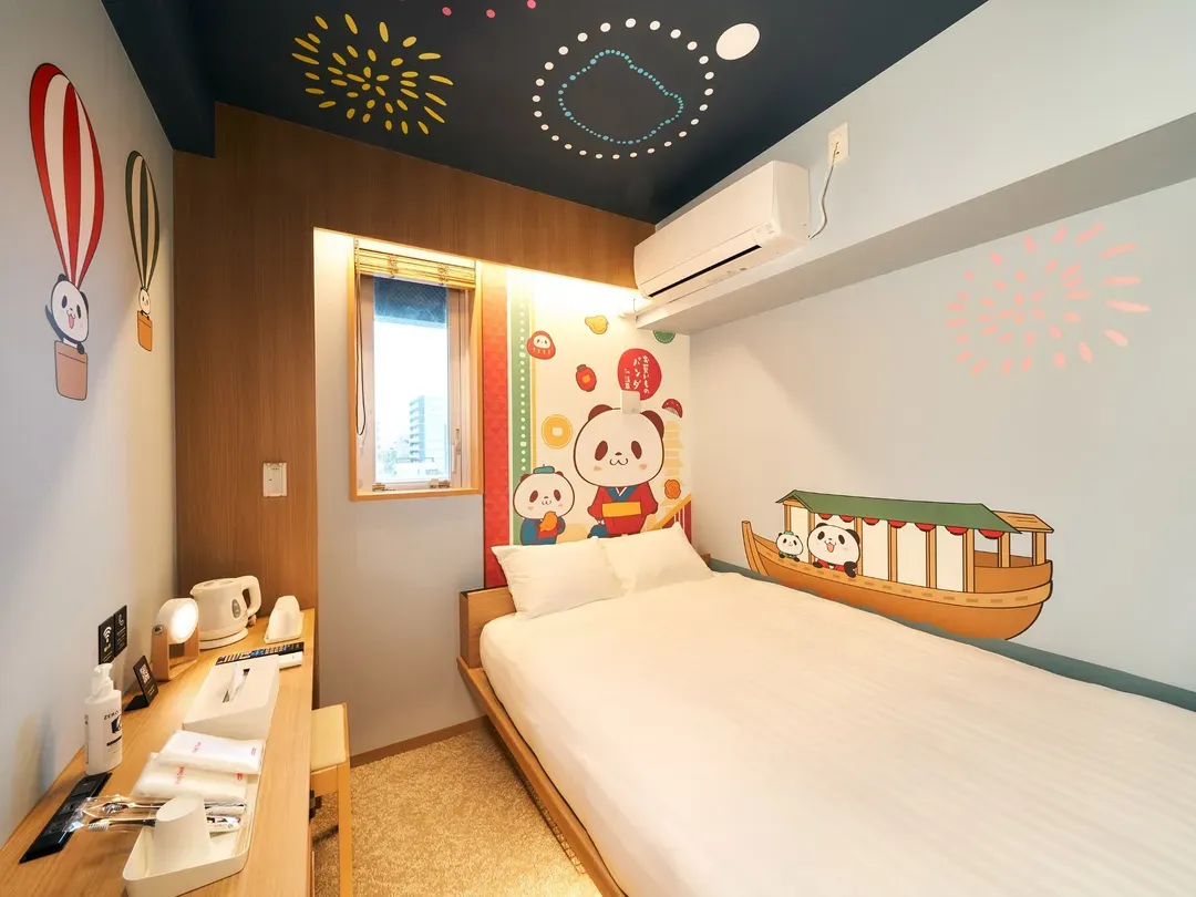 【お買いものパンダルーム/ダブル】ダブルルームは隅田川デザイン