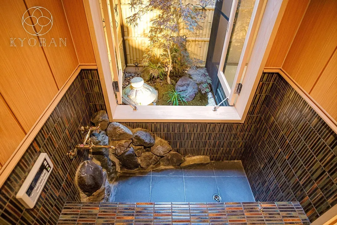 Kyo design, complete craftsman handmade whole building rental-The Vintage Ruyasu residence-with open-air rock bath