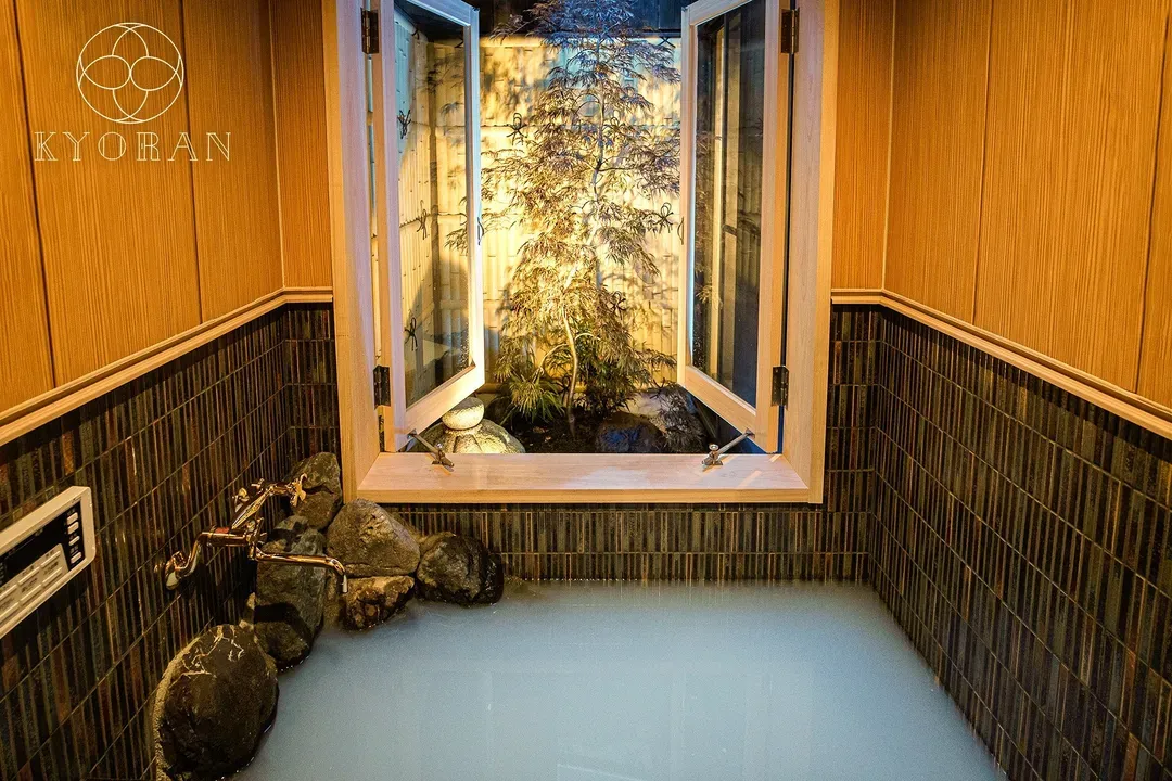 Kyo design, complete craftsman handmade whole building rental-The Vintage Ruyasu residence-with open-air rock bath