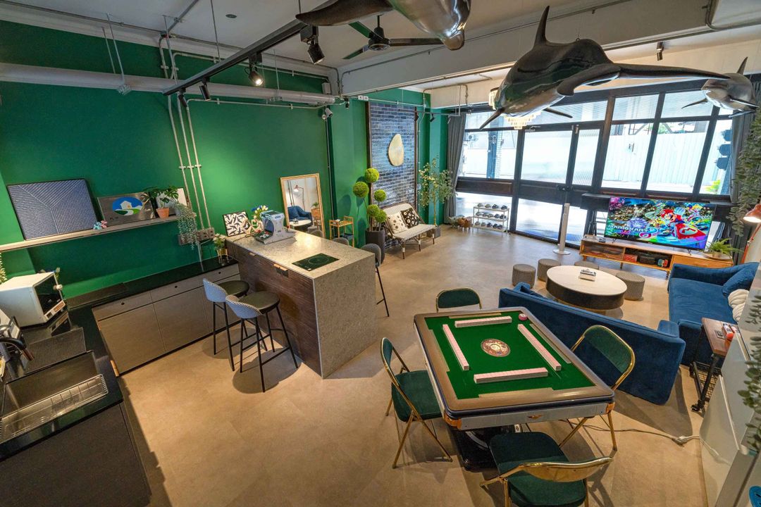 藍屋民宿｜花蓮4-12人包棟｜網美質感風｜寵物友善｜吧台式廚房＆KTV＆電動麻將