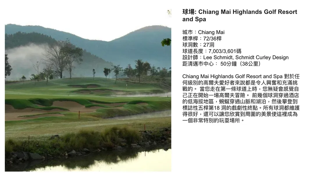 球場: Chiang Mai Highlands Golf Resort and Spa