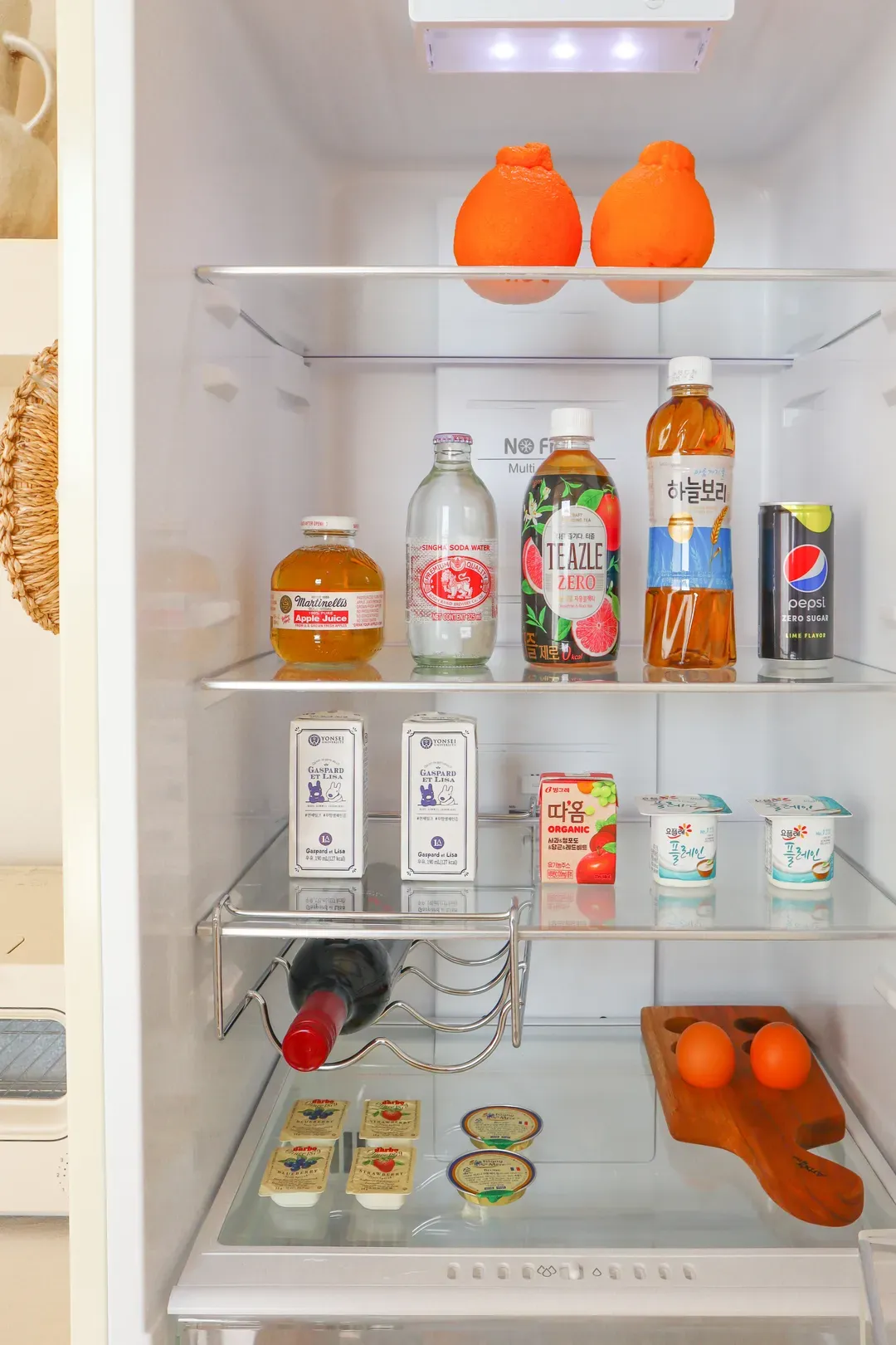free minibar & simple breakfast ingredient
