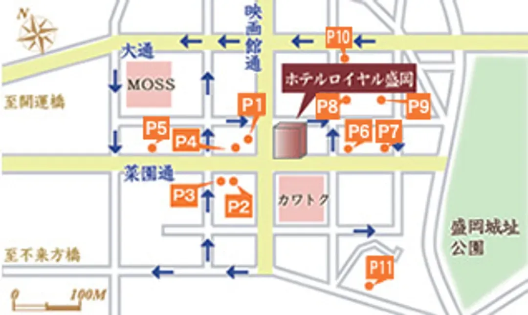 盛冈皇家饭店｜JR盛冈步行12分/近盛冈城