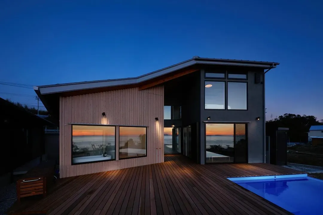Private Villa with Pool and Sunset in Aki City