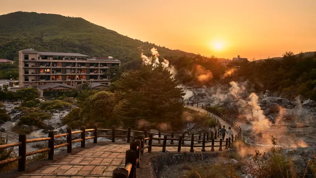 雲仙溫泉 九州飯店｜半露天溫泉/雲仙地獄步行3分/天草国立公園步行18分