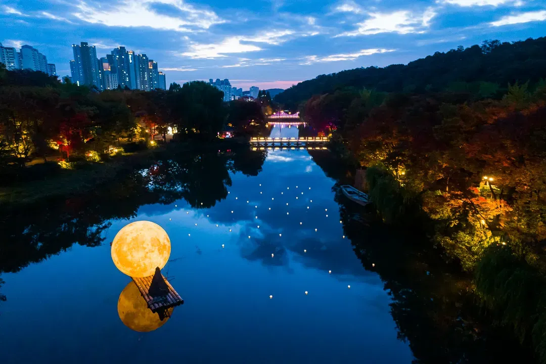 韓國民俗村夜景