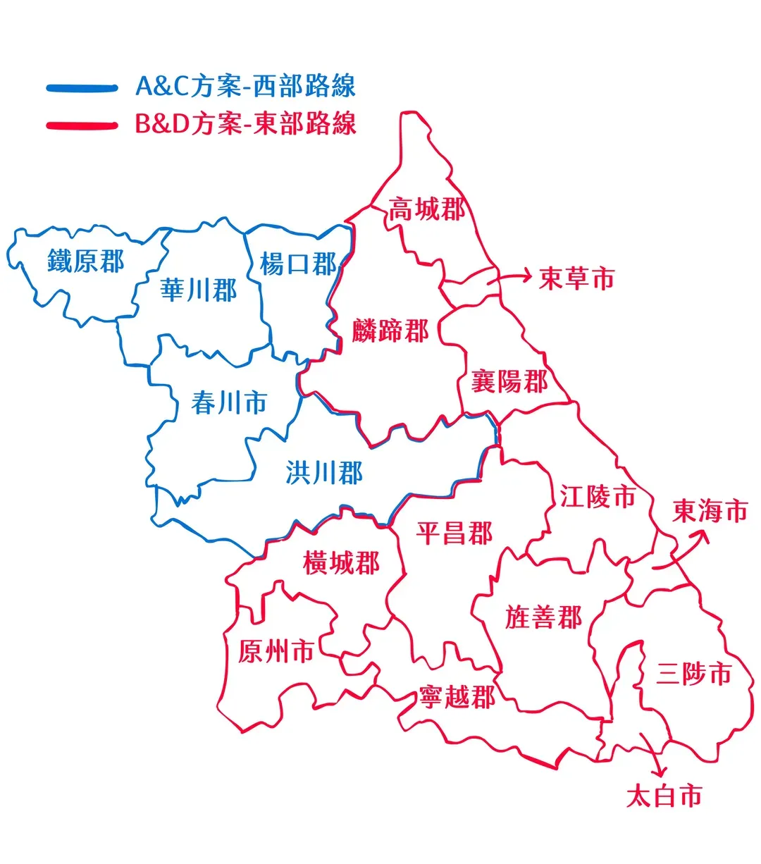 江原道包車路線說明