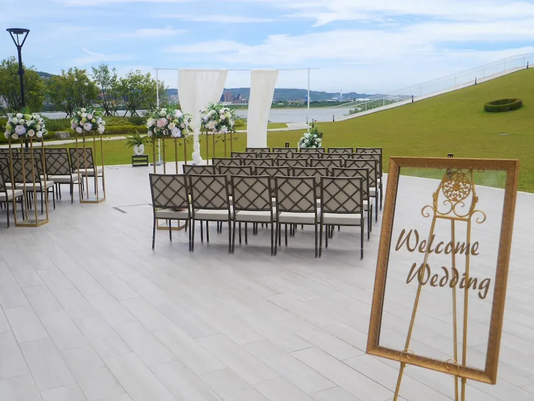 Outdoor wedding area