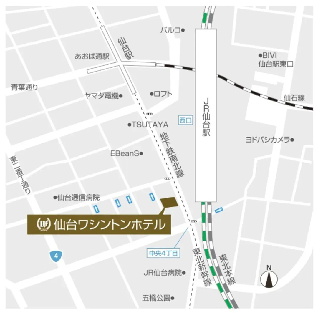 仙台華盛頓飯店｜2024新裝潢/仙台站歩行3分