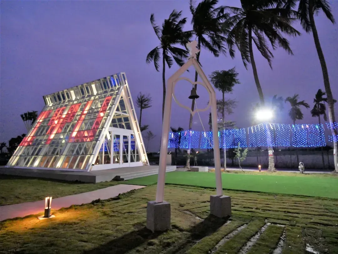 Outdoor wedding area