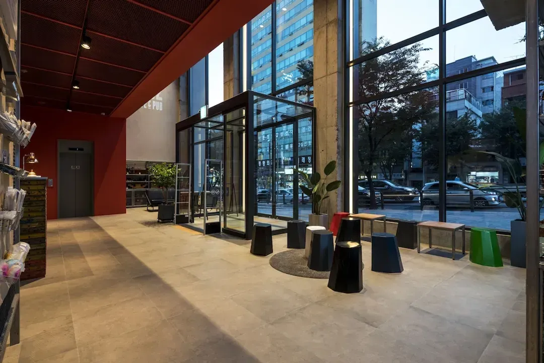 Interior entrance