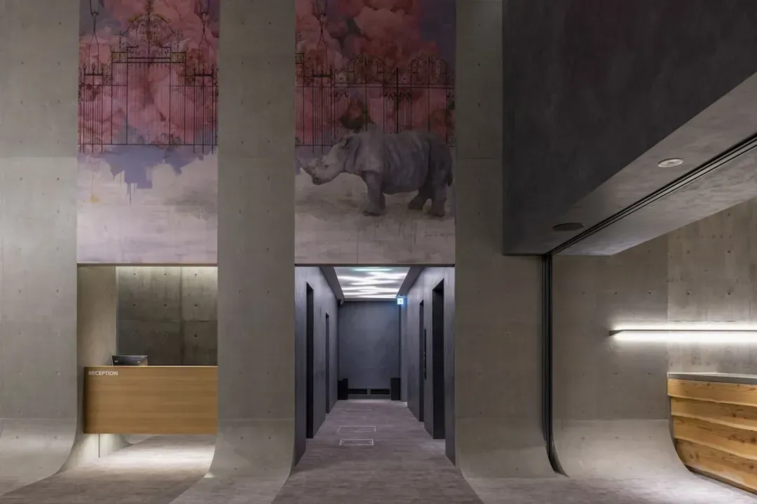 Interior entrance