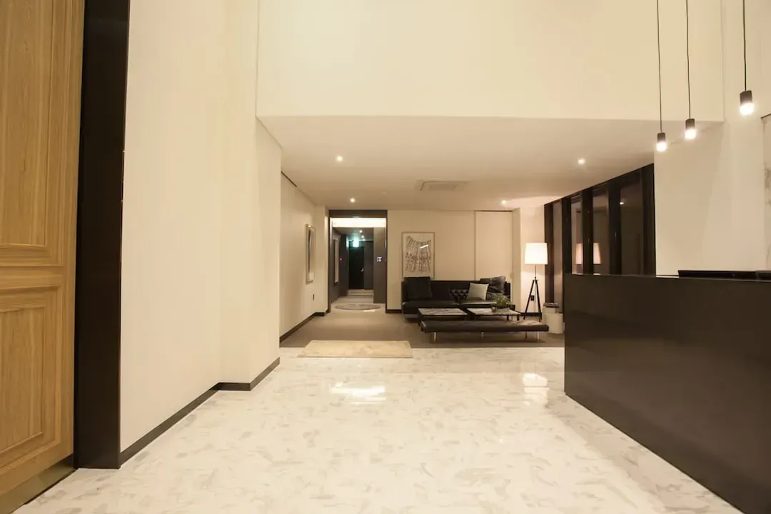 Interior entrance