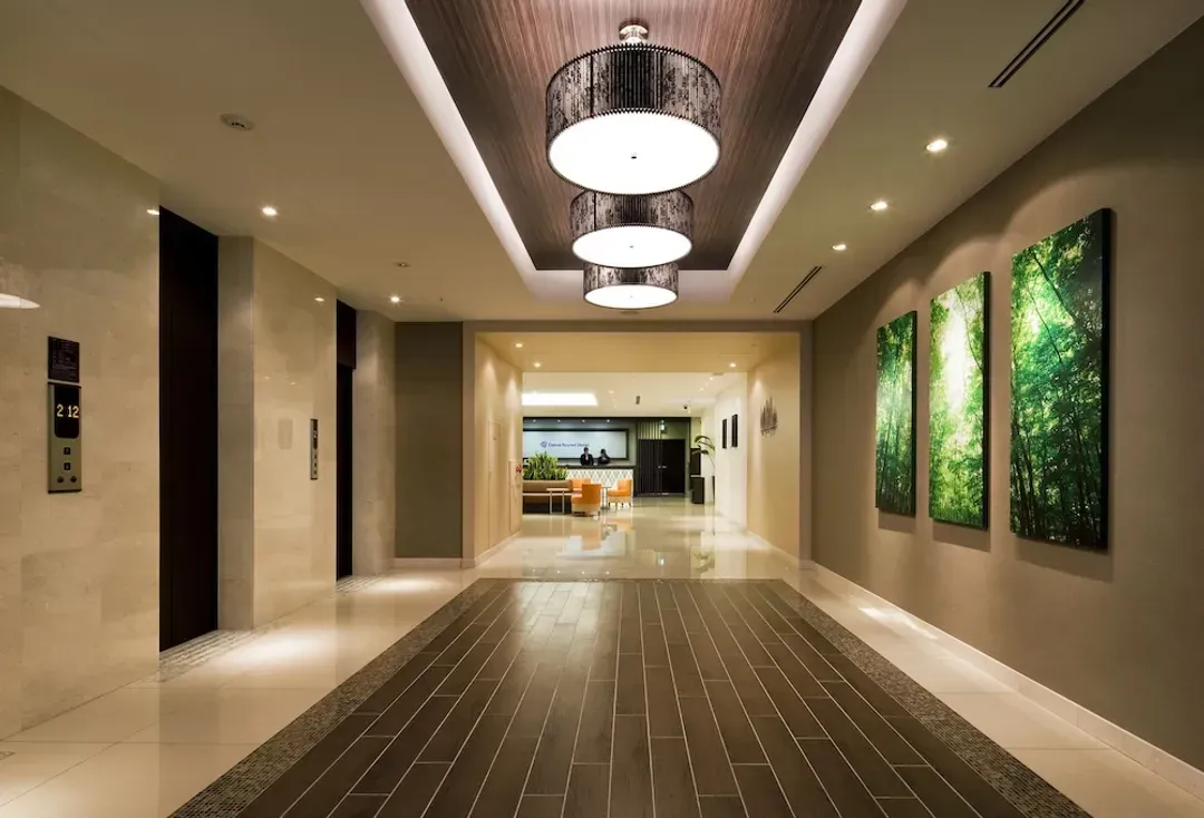 Interior entrance