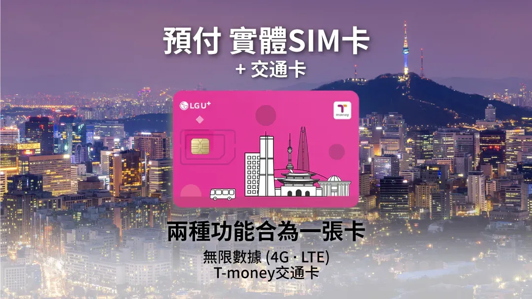 無限數據 T-money 二合一SIM卡