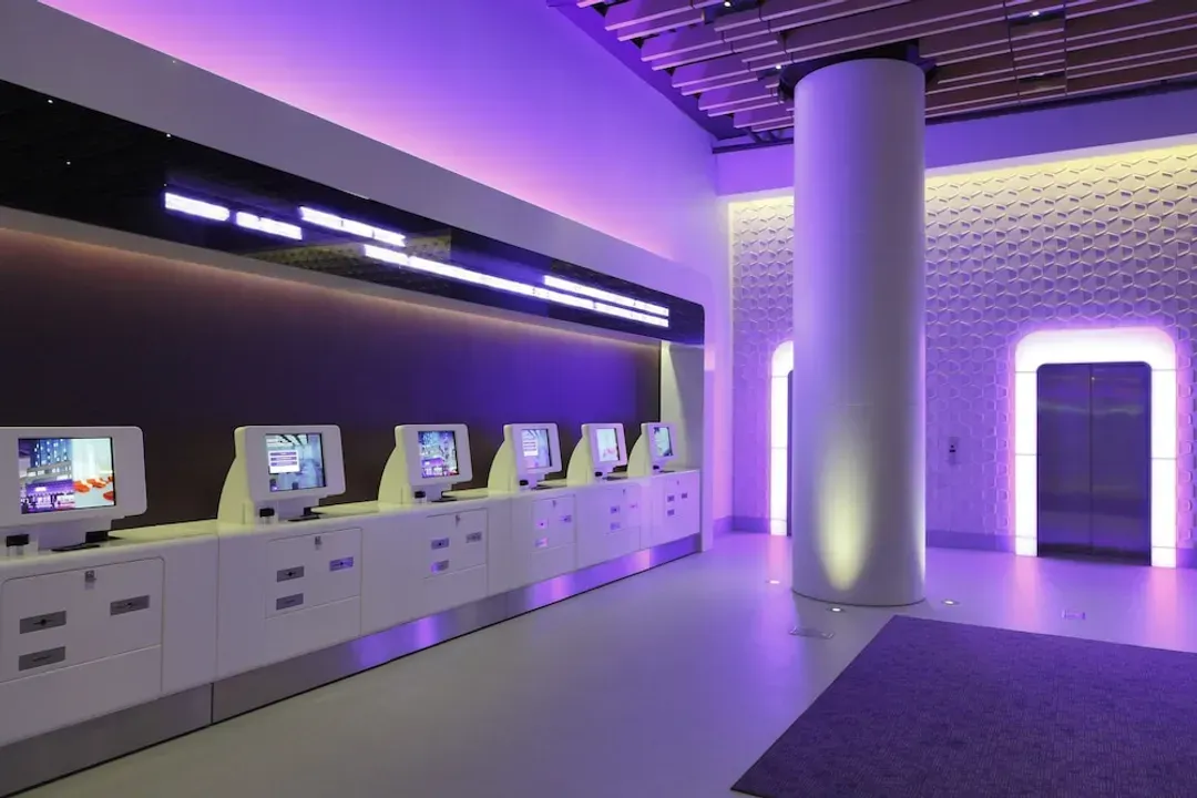 Check-in/check-out kiosk