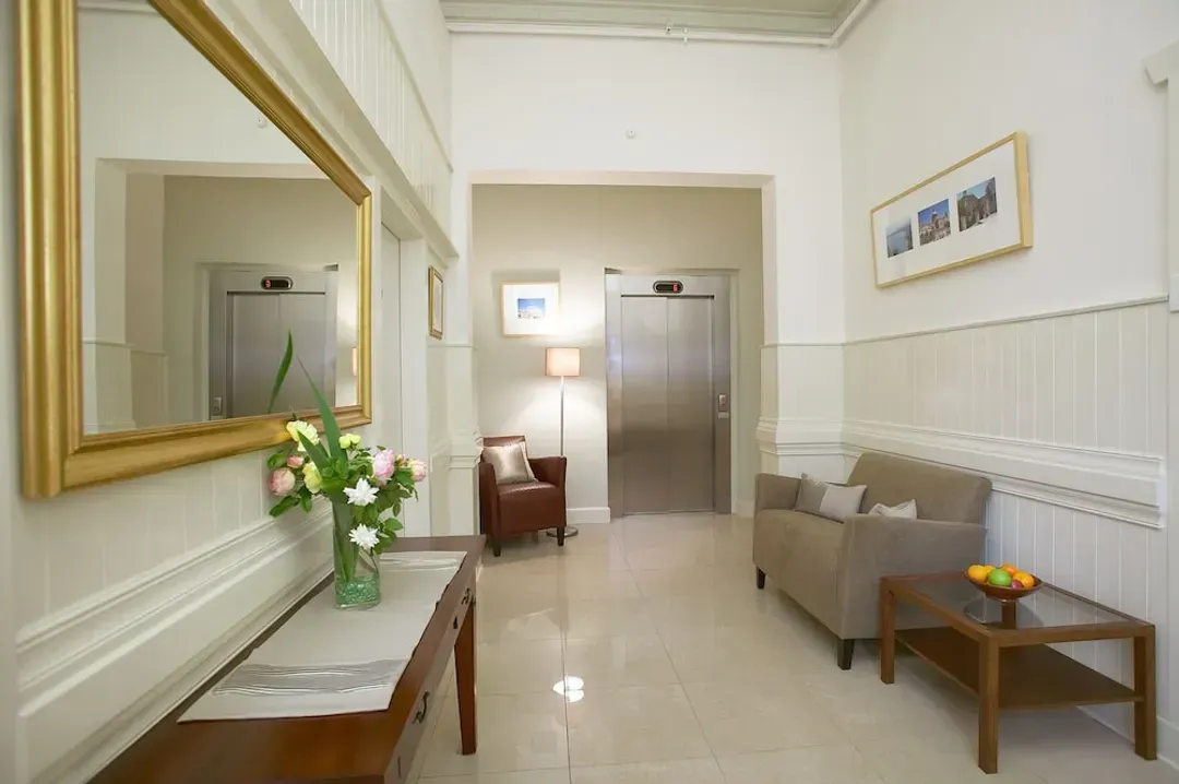 Interior entrance