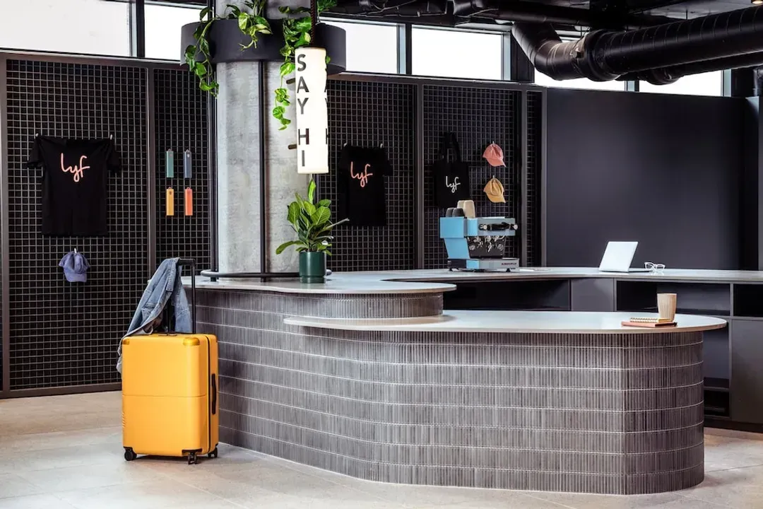 Check-in/check-out kiosk