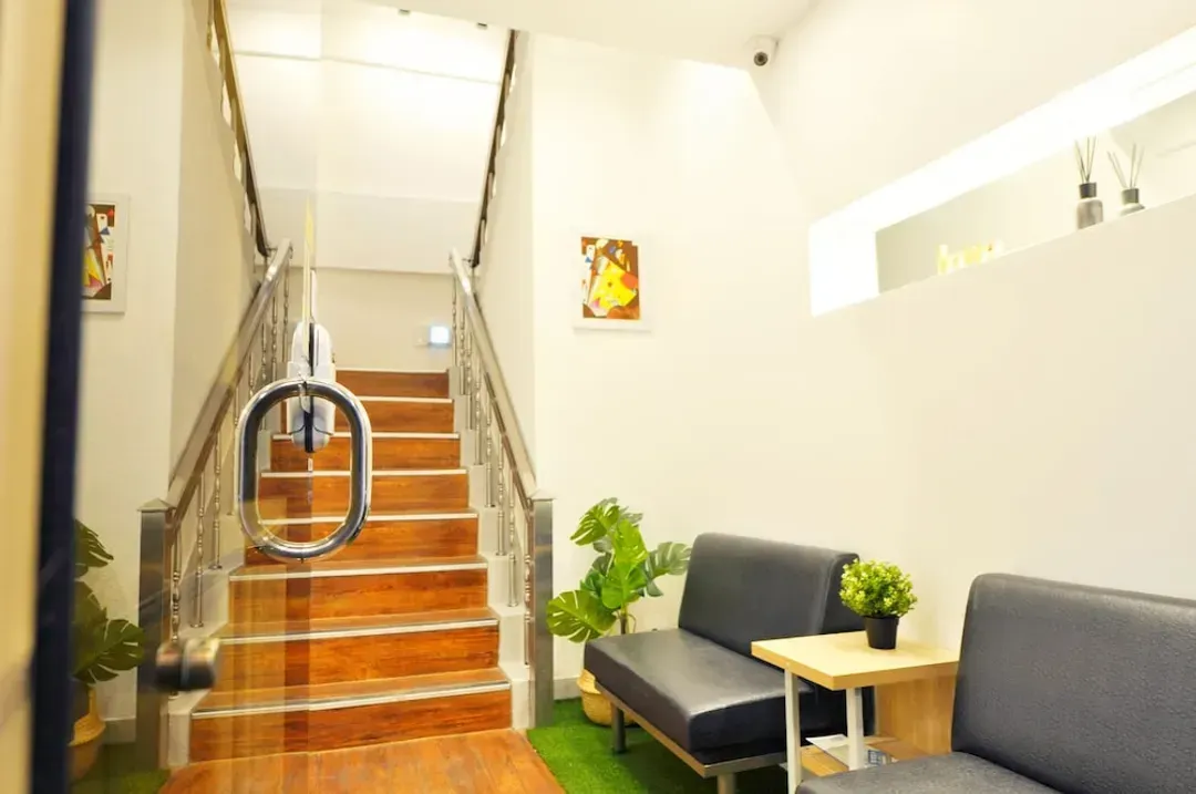 Interior entrance