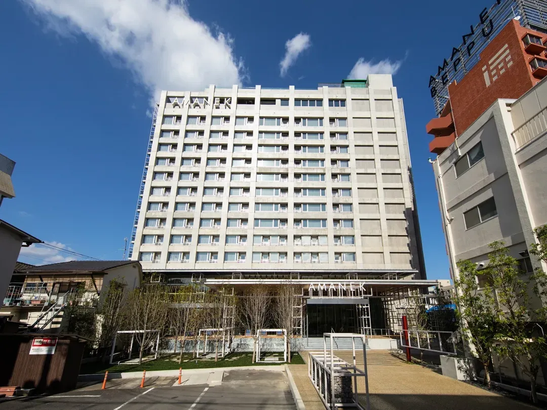 大分縣-別府遊樂里AMANEK飯店｜別府站步行3分/遠眺別府塔/近竹瓦溫泉