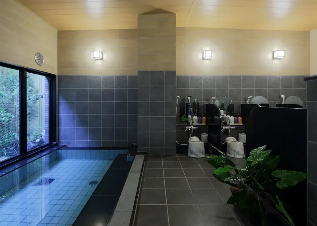 Indoor spa tub