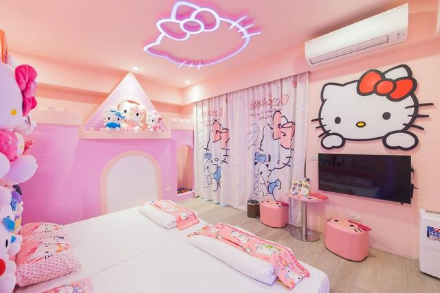 Children's Fun Family Homestay-Hello Kitty Quad Room-5