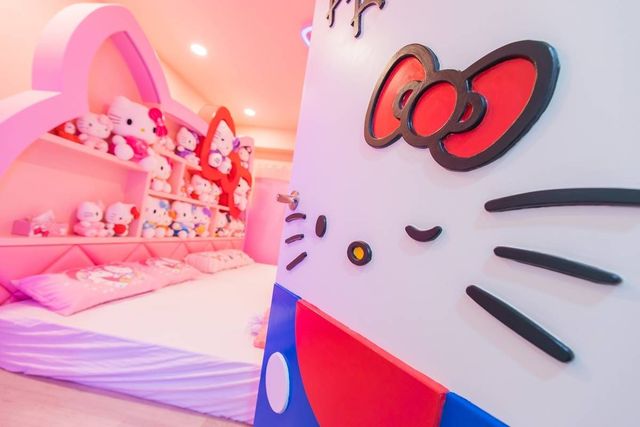 Children's Fun Family Homestay-Hello Kitty Quad Room-2
